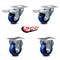 Service Caster 3 Inch Solid Polyurethane Swivel Top Plate Caster Lock Brakes 2 Rigid SCC, 2PK SCC-TTL20S314-SPUS-2-R-2 - alternate 1